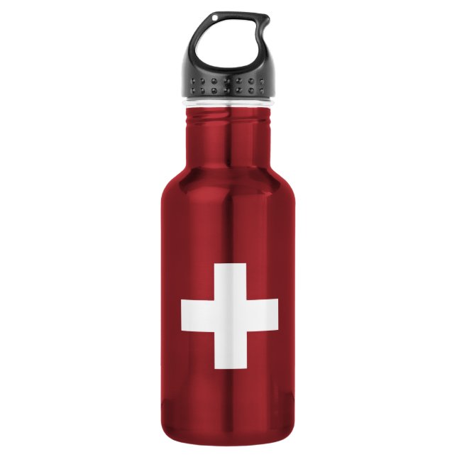 Flag of Switzerland - Switzerland - Suisse - Svizz 532 Ml Water Bottle (Front)