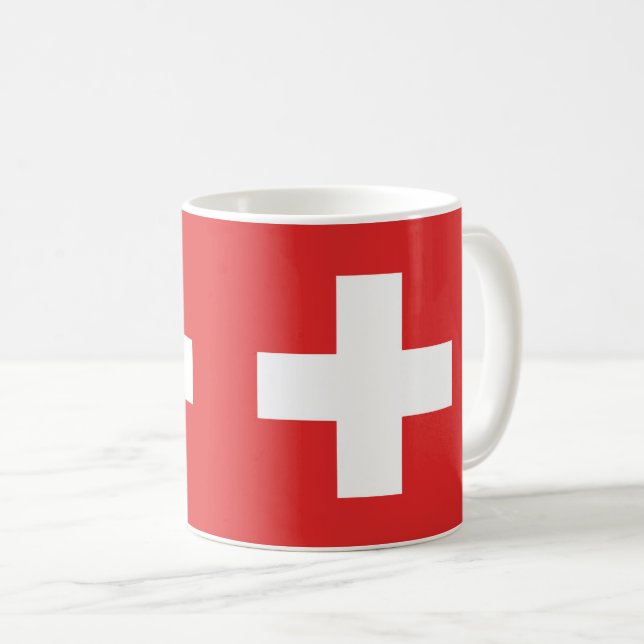 Flag of Switzerland - Switzerland - Suisse - Svizz Coffee Mug (Front Right)