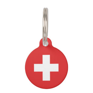 Flag of Switzerland - Switzerland - Suisse - Svizz Pet Tag