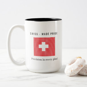 Flag of Switzerland Two-Tone Coffee Mug