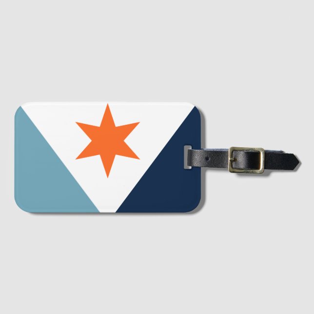 Flag of Syracuse, New York Luggage Tag (Front Horizontal)
