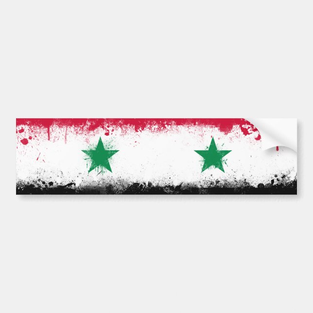 Flag of Syria Bumper Sticker (Front)