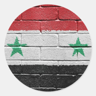 Flag of Syria Classic Round Sticker
