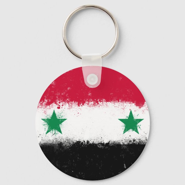 Flag of Syria Key Ring (Front)