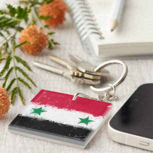 Flag of Syria Key Ring
