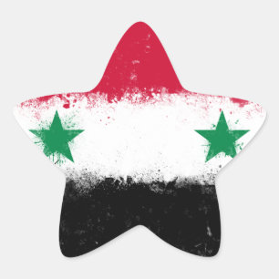 Flag of Syria Star Sticker