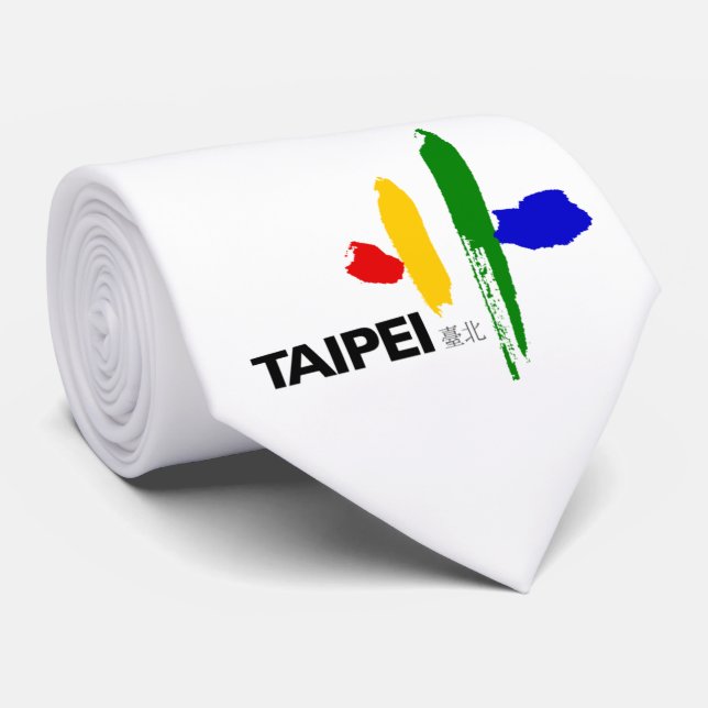 Flag of Taipei City (Taiwan) Tie (Rolled)