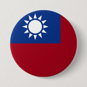 Flag of Taiwan Republic of China 7.5 Cm Round Badge