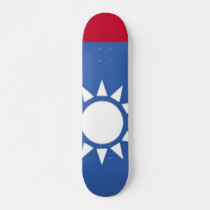 Flag of Taiwan White Sun Skateboard