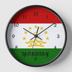 Flag of Tajikistan Clock