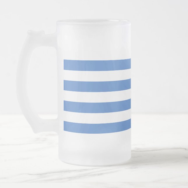 Flag of Tallinn, Estonia Frosted Glass Beer Mug (Left)