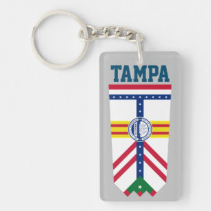 Flag of Tampa, Florida Key Ring