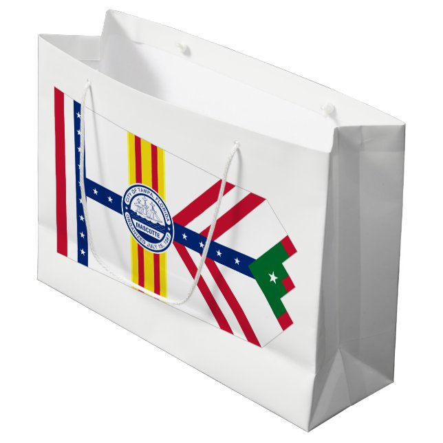 Flag of Tampa, Florida Large Gift Bag (Front Angled)