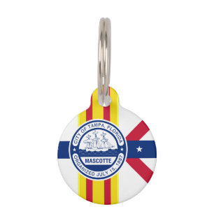 Flag of Tampa, Florida Pet ID Tag