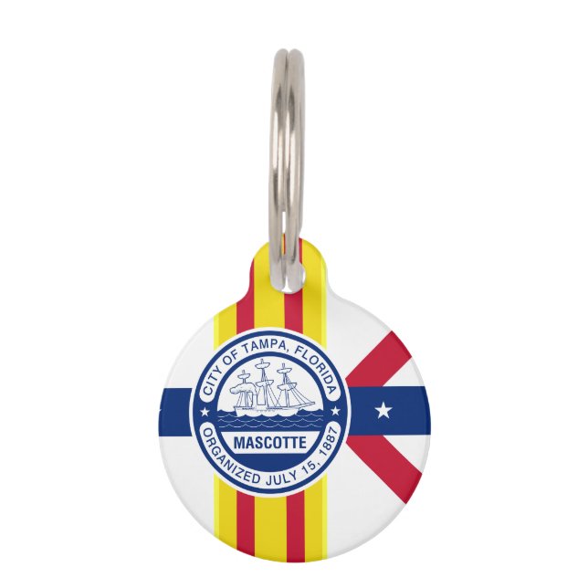 Flag of Tampa, Florida Pet ID Tag (Front)