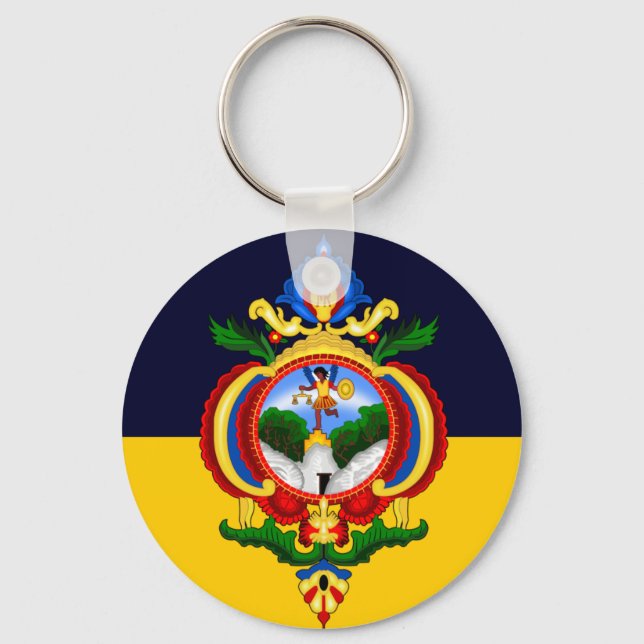 Flag of Tegucigalpa, Honduras Key Ring (Front)