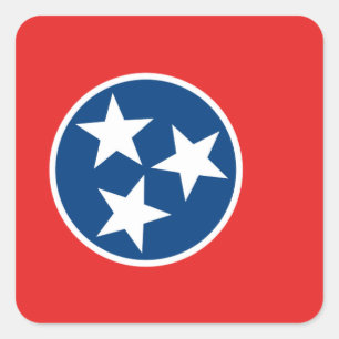 Flag of Tennessee Square Sticker