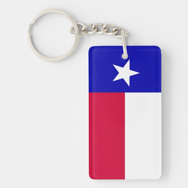 Flag of Texas Acrylic Keychain (Single Sided) (Front)