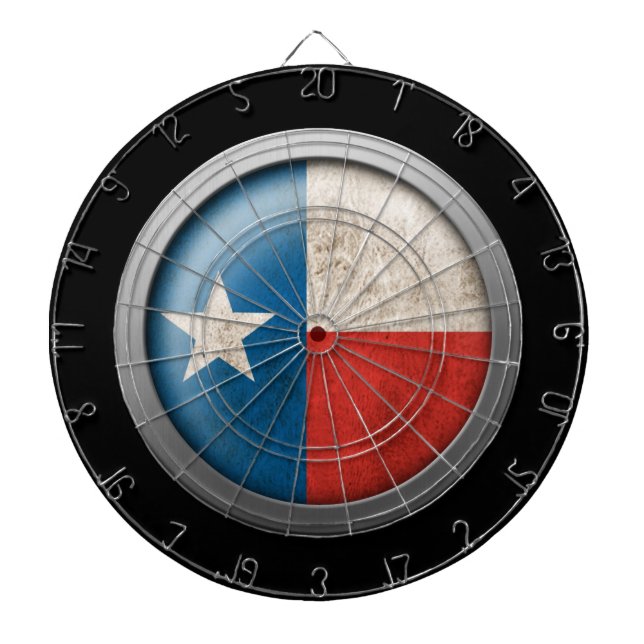 Flag of Texas Disc Dartboard (Front)