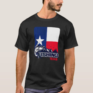 Flag Of Texas Fishing In Texas T-Shirt