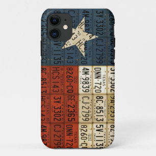 Flag of Texas Lone Star State License Plate Art iPhone 11 Case