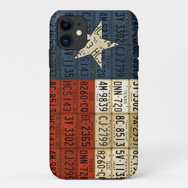 Flag of Texas Lone Star State License Plate Art Case-Mate iPhone Case (Back)