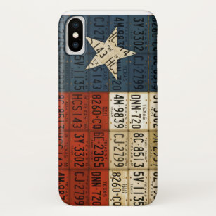 Flag of Texas Lone Star State License Plate Art iPhone X Case