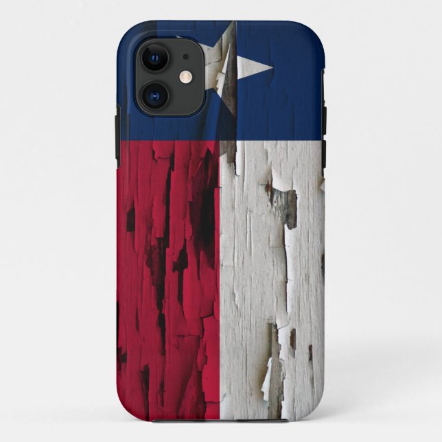 Flag of Texas Paint Peel Case-Mate iPhone Case (Back)