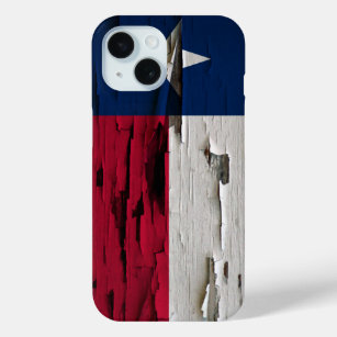 Flag of Texas Paint Peel iPhone 15 Case