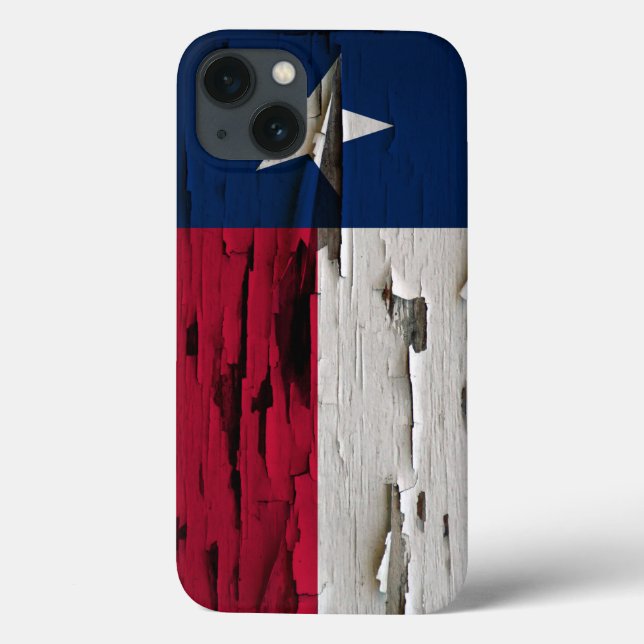 Flag of Texas Paint Peel Look Case-Mate iPhone Case (Back)