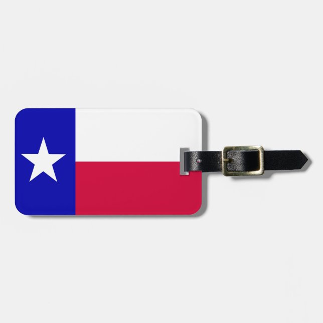 Flag of Texas Personalised Luggage Tag (Front Horizontal)