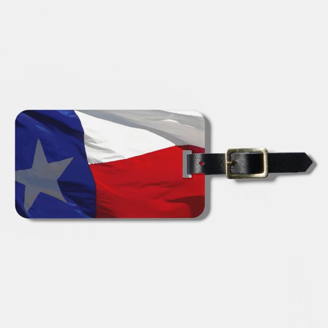 Flag of Texas Pop Art Luggage Tag (Front Horizontal)