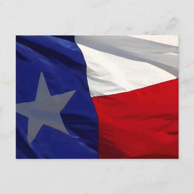 Flag of Texas Pop Art Postcard (Front)