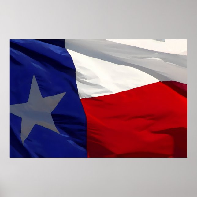 Flag of Texas Pop Art Poster (Front)