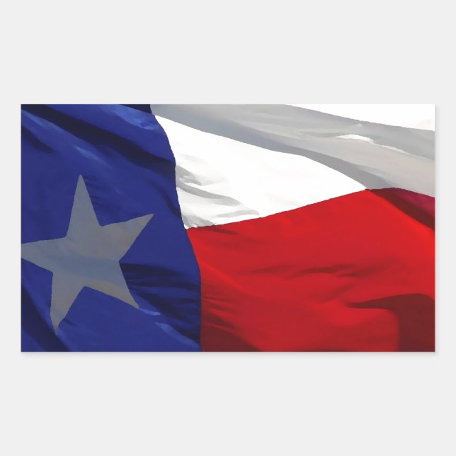 Flag of Texas Pop Art Rectangular Sticker (Front)