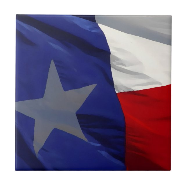 Flag of Texas Pop Art Tile (Front)