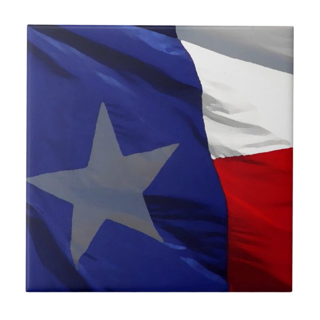 Flag of Texas Pop Art Tile (Front)