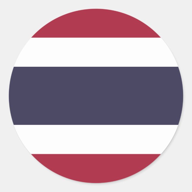 Flag of Thailand Classic Round Sticker (Front)