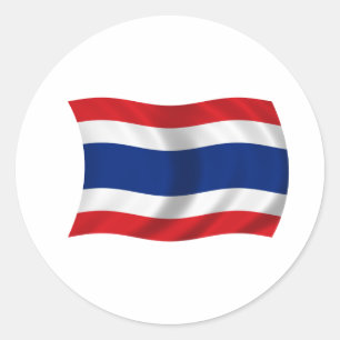 Flag of Thailand Classic Round Sticker