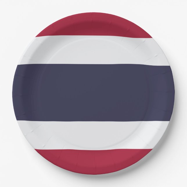Flag of Thailand Paper Plate (Front)