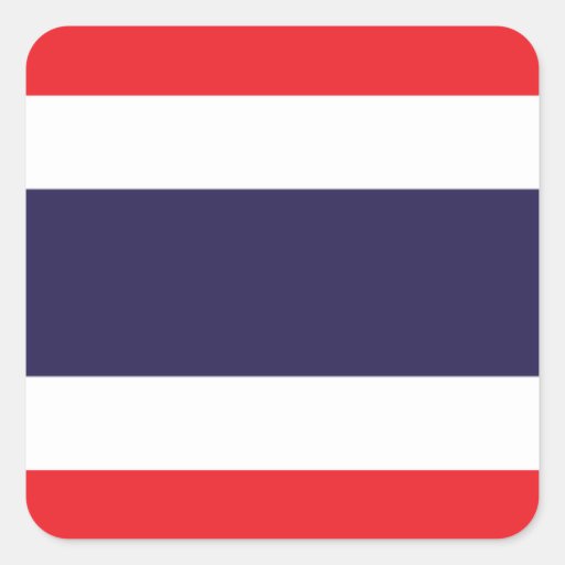 Image of Flag of Thailand Square Sticker
