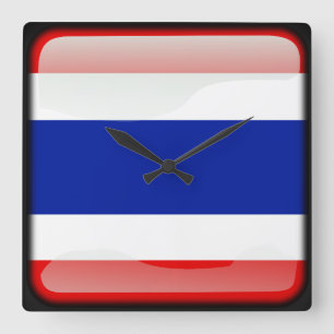 Flag of Thailand Square Wall Clock