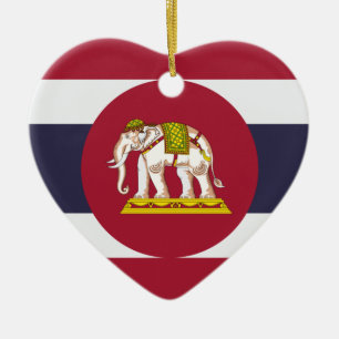 Flag of Thailand - Thai Flag - ธงไตรรงค์ ธงชาติไทย Ceramic Tree Decoration