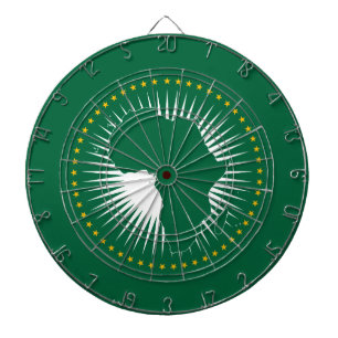 Flag of the African Union (Continent of Africa) Dartboard