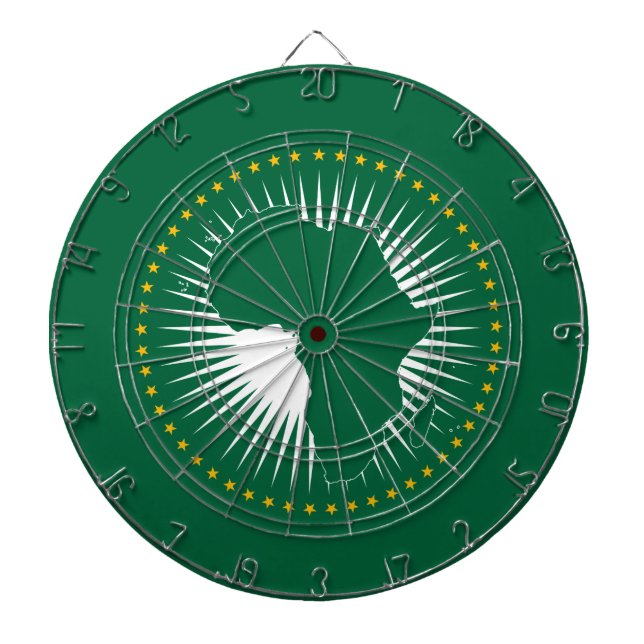 Flag of the African Union (Continent of Africa) Dartboard (Front)