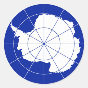Flag of the Antarctic Treaty Classic Round Sticker