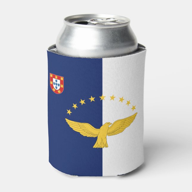 Flag of the Azores, Portugal Can Cooler (Can Front)