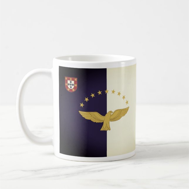 Flag of the Azores, Portugal Coffee Mug (Left)