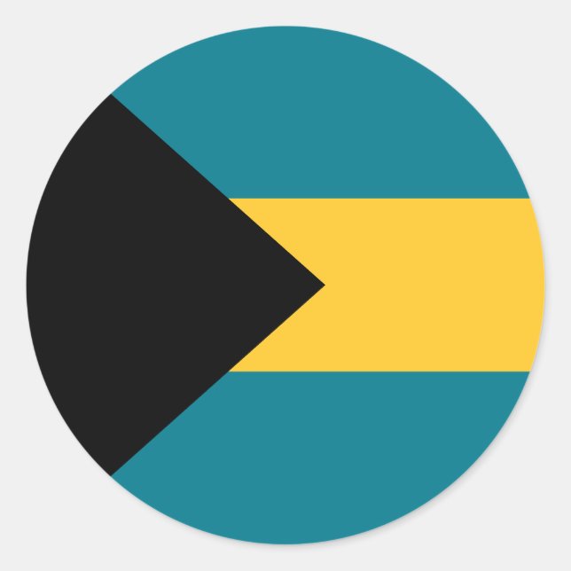 Flag of the Bahamas Classic Round Sticker (Front)