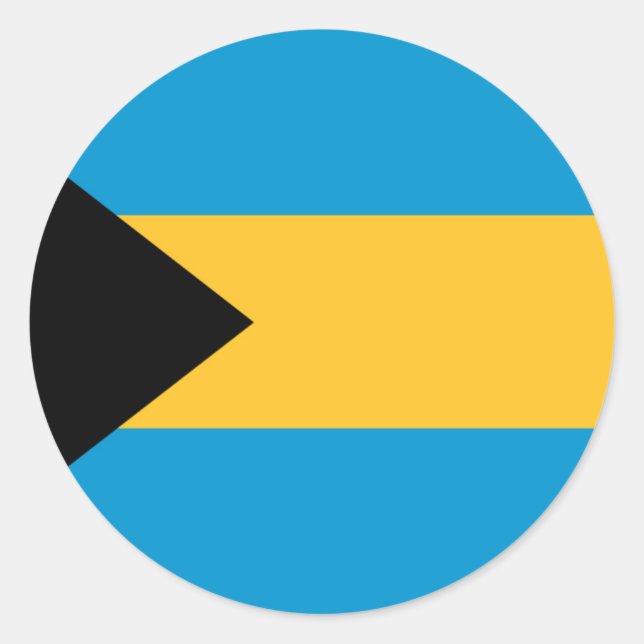 Flag of the Bahamas Classic Round Sticker (Front)